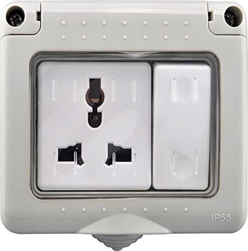 KT Mart Water Proof Plastic Box with Switch and Socket
