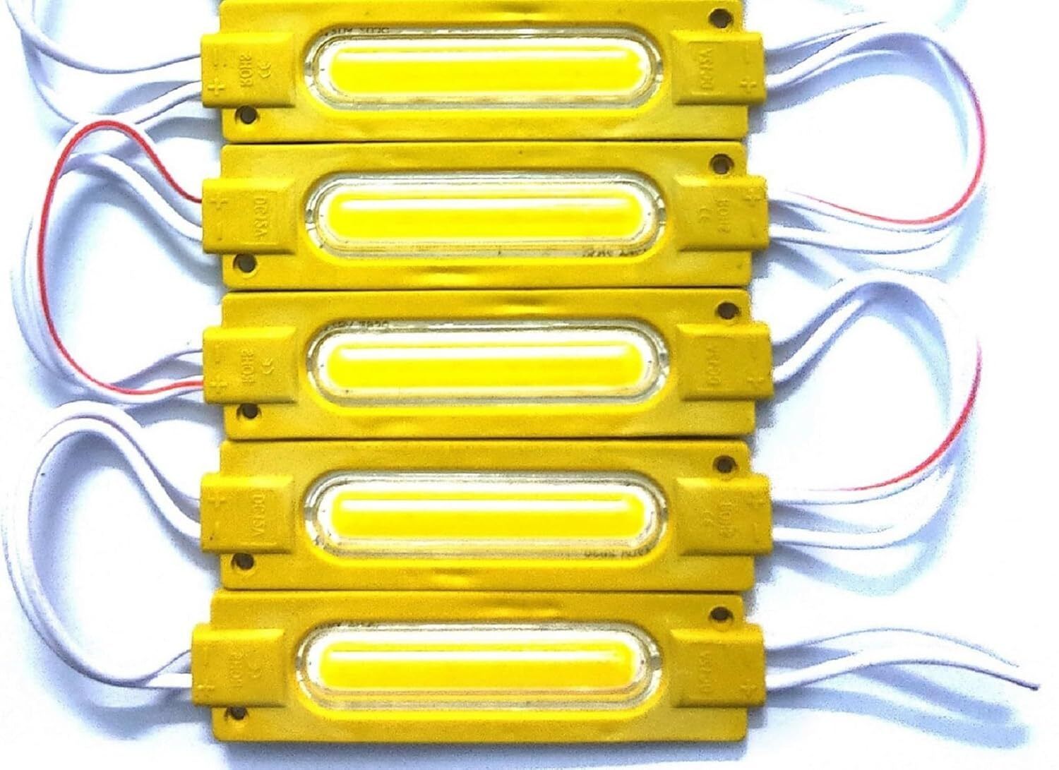 5 Pc Yellow Capsule Tube Module Led 12 Volt Light For Bike,Cars,scooty Etc Automotive Electronic Hobby Kit-image-4
