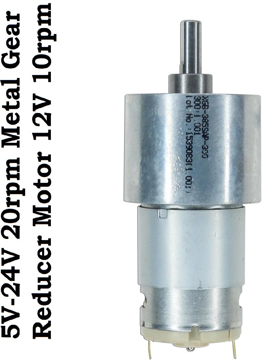 3ree HIGH QUALITY Metal Gear Reducer Motor 5V-24V 20rpm to 12V 10rpm Motor Control Electronic Hobby Kit-picture-5