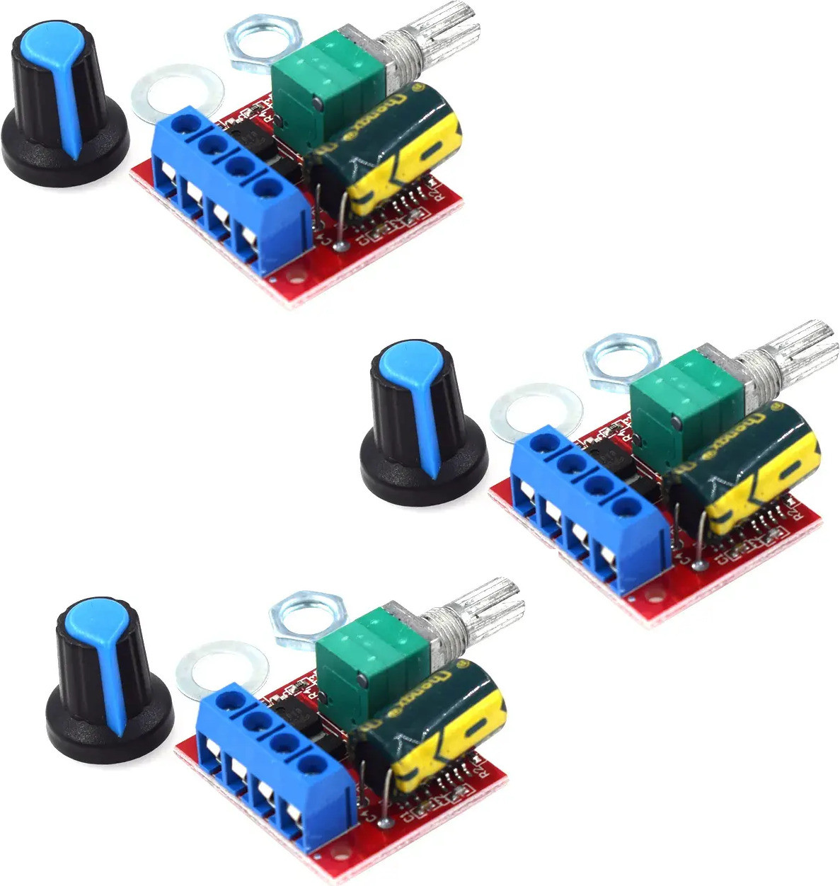 3ree PACK OF 3 Mini PWM DC Motor Controller DC 5V-35V 5A Switch Module Electronic Components Electronic Hobby Kit image 1