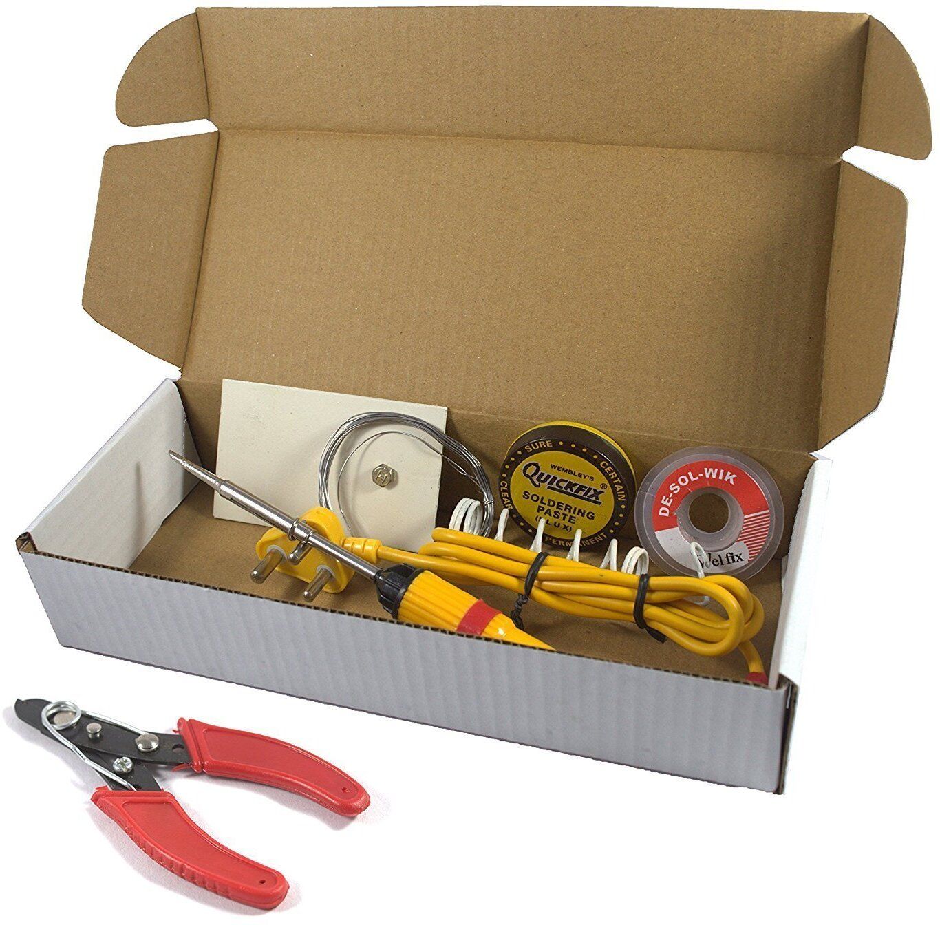 electrobot 6 in 1 Electric Soldering Iron Stand Tool Wire Stripper Kit Soldering Trainer Electronic Hobby Kit-picture-18