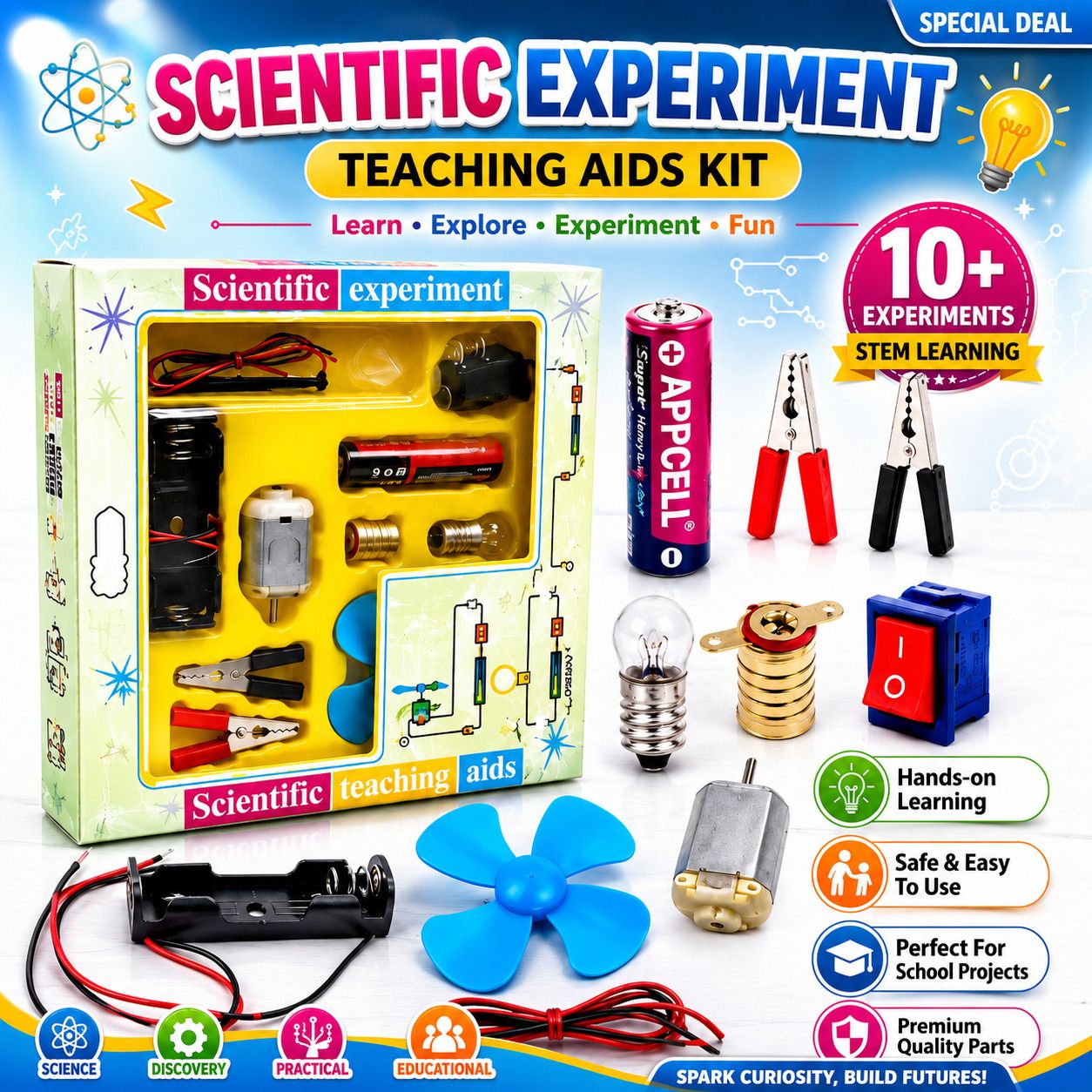 Science Experiment Kit For Kids Pack Of 1 Educational Electronic Hobby Kit-image-1