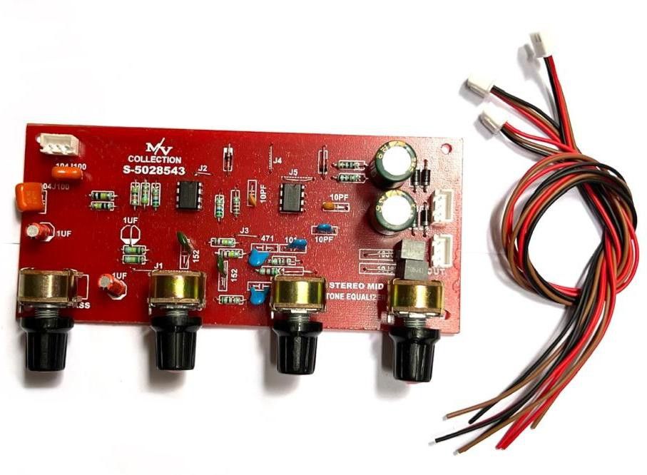 m v collection 4 TONE MID BASS TREBLE PREAMPLIFIER EQUALIZER BOARD Electronic Components Electronic Hobby Kit-picture-11