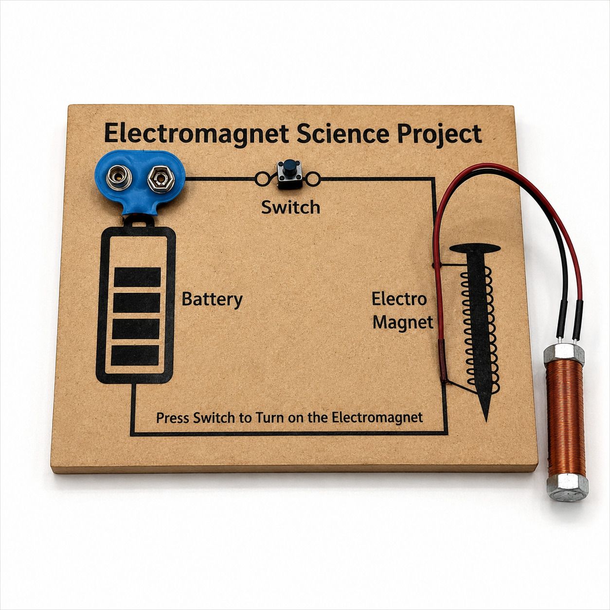Electromagnet Science Experiment kit Educational Electronic Hobby Kit-image-23