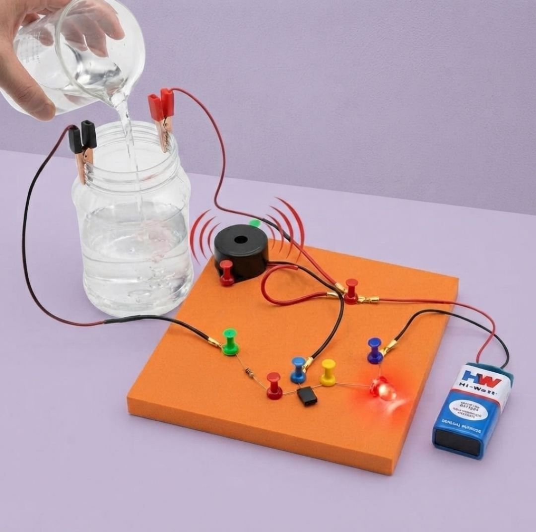 erhindia Water Overflow Alarm DIY STEM Science Project Working Model Kit for Students Electronic Components Electronic Hobby Kit-picture-14