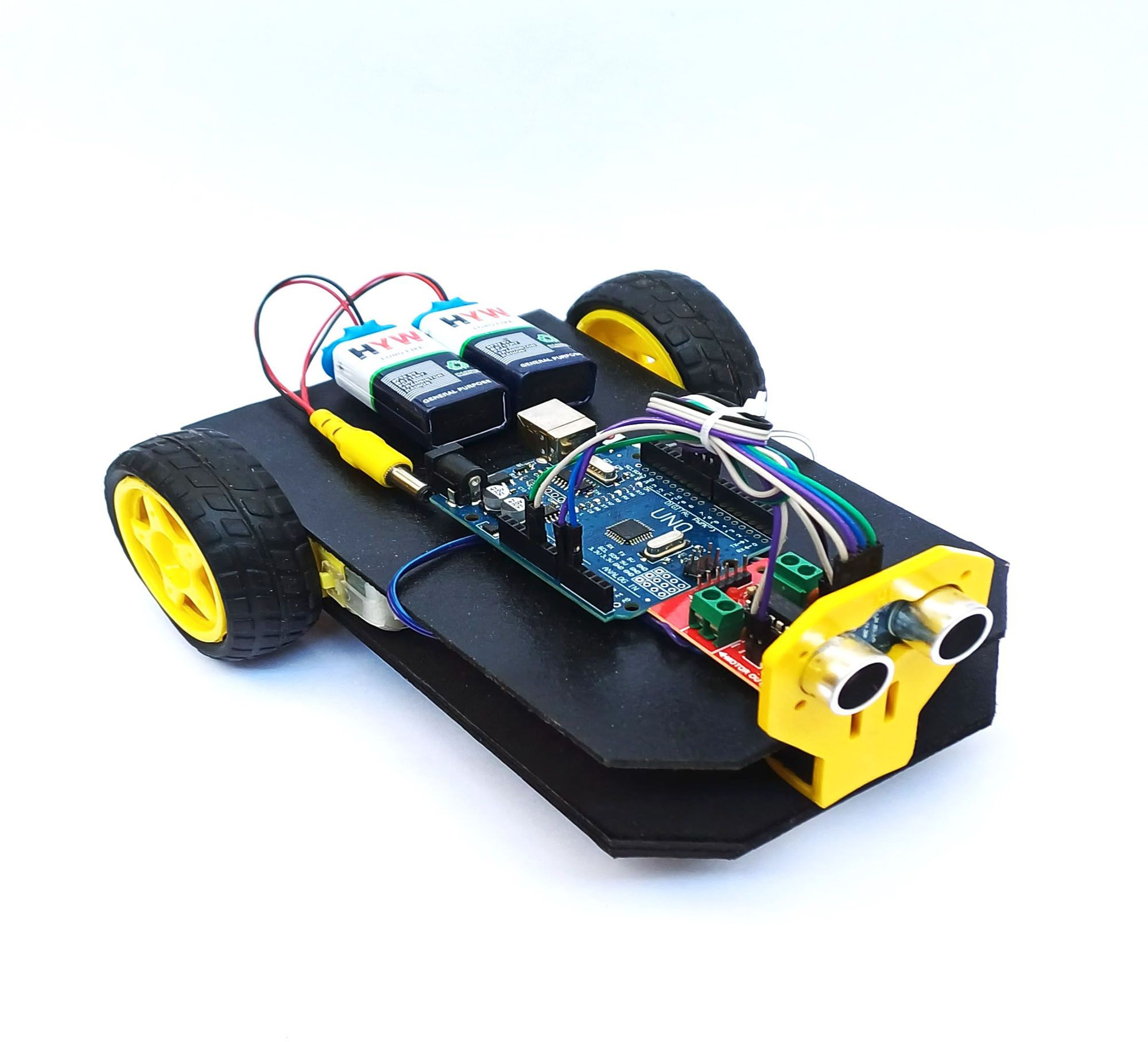 sr robotics Obstacle Avoiding Robot - Pre-Assembled Robot, Ready to Run with Project Report Motor Control Electronic Hobby Kit-picture-15