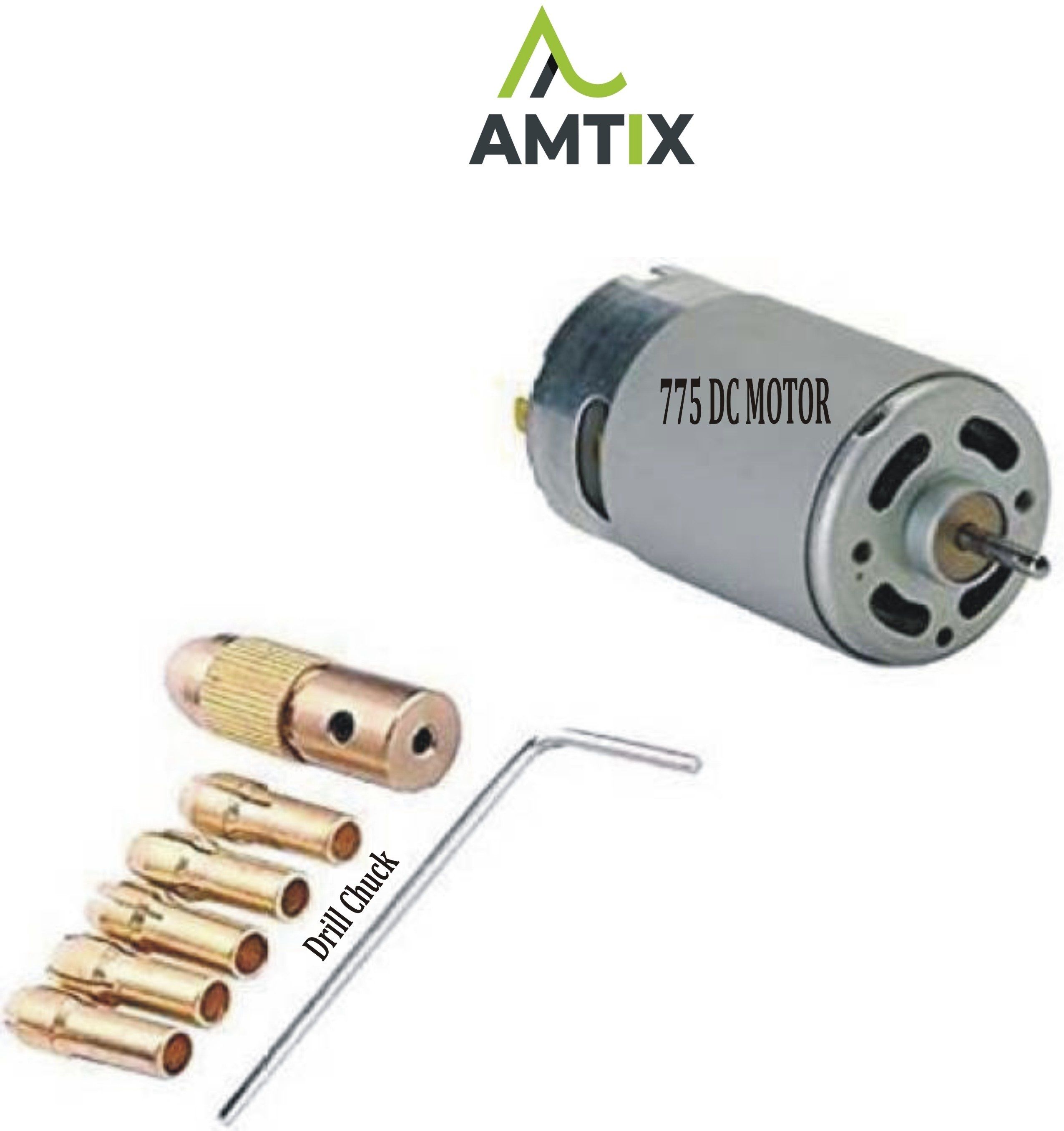 amtix 775, CHUCK SET(COMBO) PACK OF 1 SD Motor Control Electronic Hobby Kit-picture-10