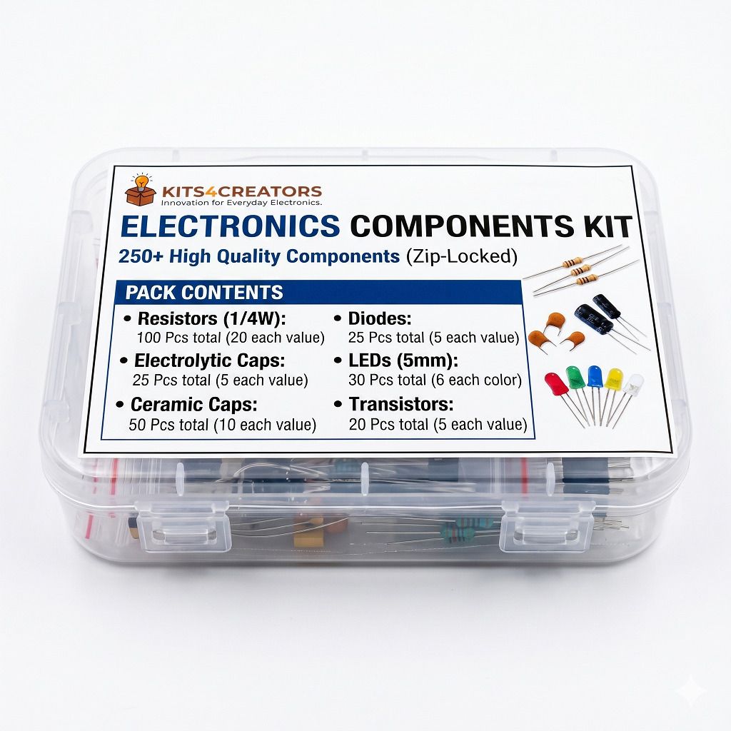 kits4creators Ultimate Electronics Science Project Kit | 250+ Components KIT Educational Electronic Hobby Kit-picture-25