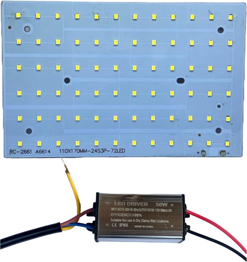 electronics crafts 50 watt flood light led driver with led panal combo Electronic Components Electronic Hobby Kit-picture-21
