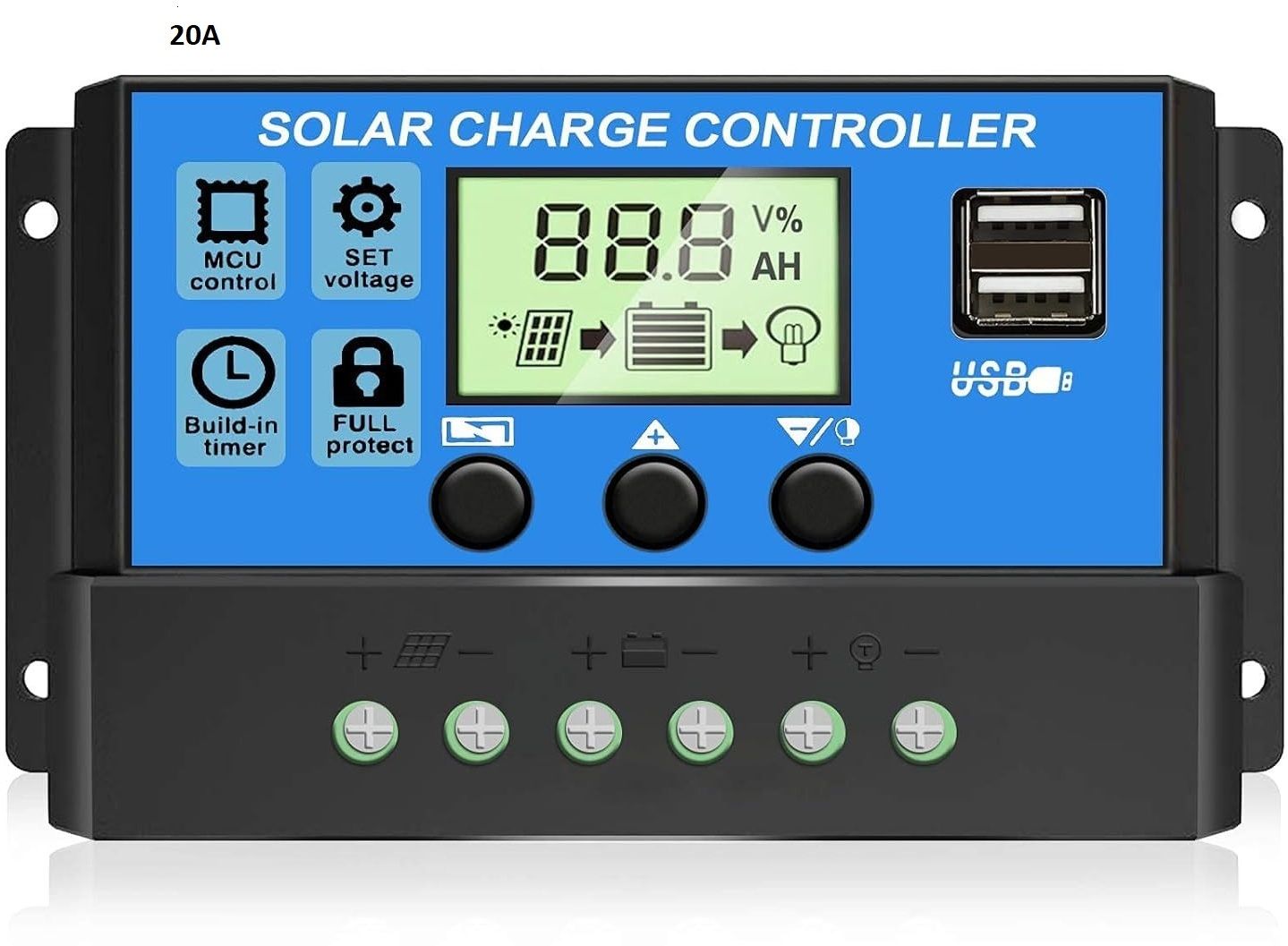 sg flash 20A 12V to 24V Solar Charge & Panel Controller, Alternative Energy Electronic Hobby Kit-picture-31