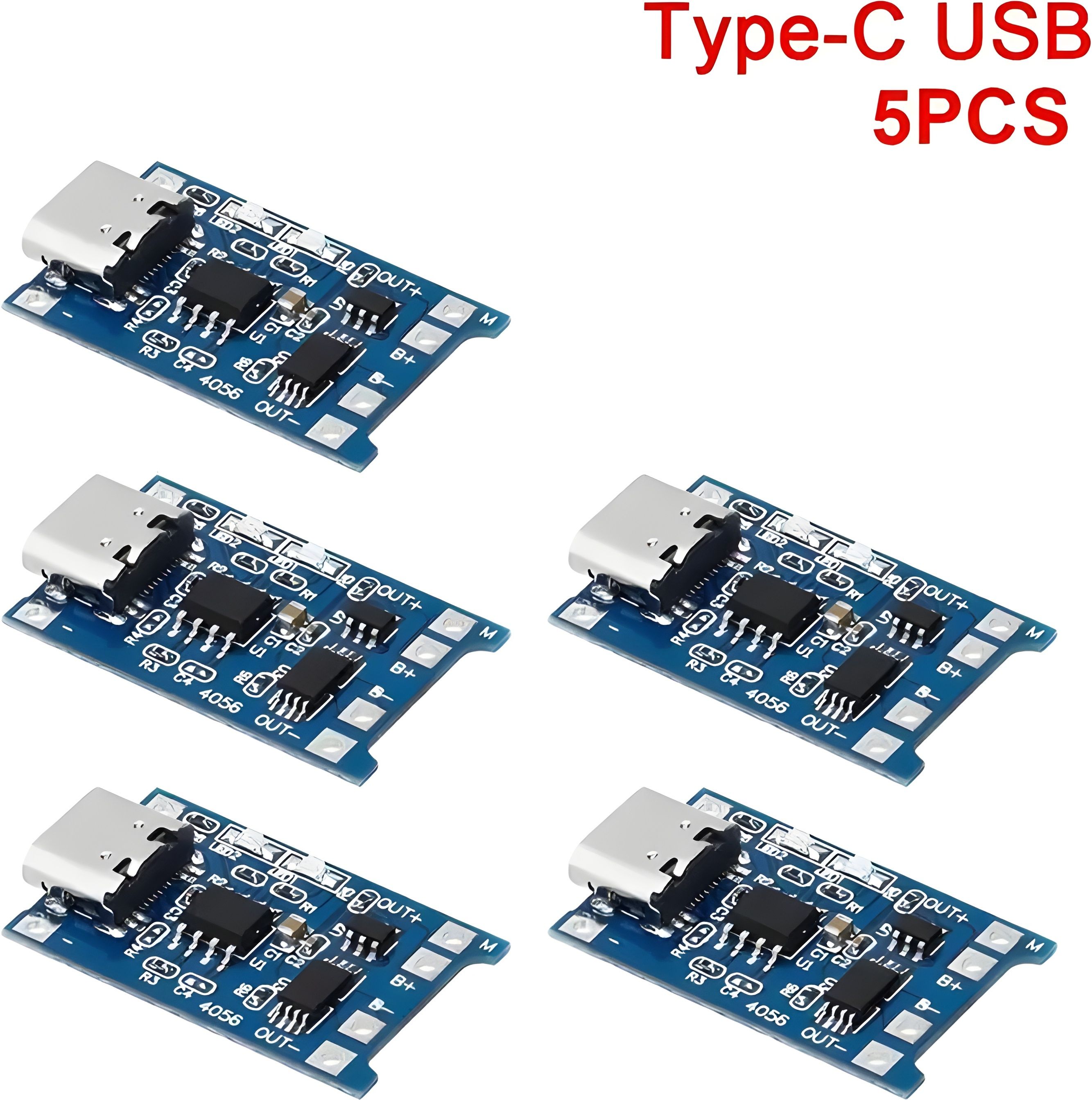 Charging Module (TP4056) Type C [Pack of 5] 1A Li-Ion With Current Protection Electronic Components Electronic Hobby Kit-image-5