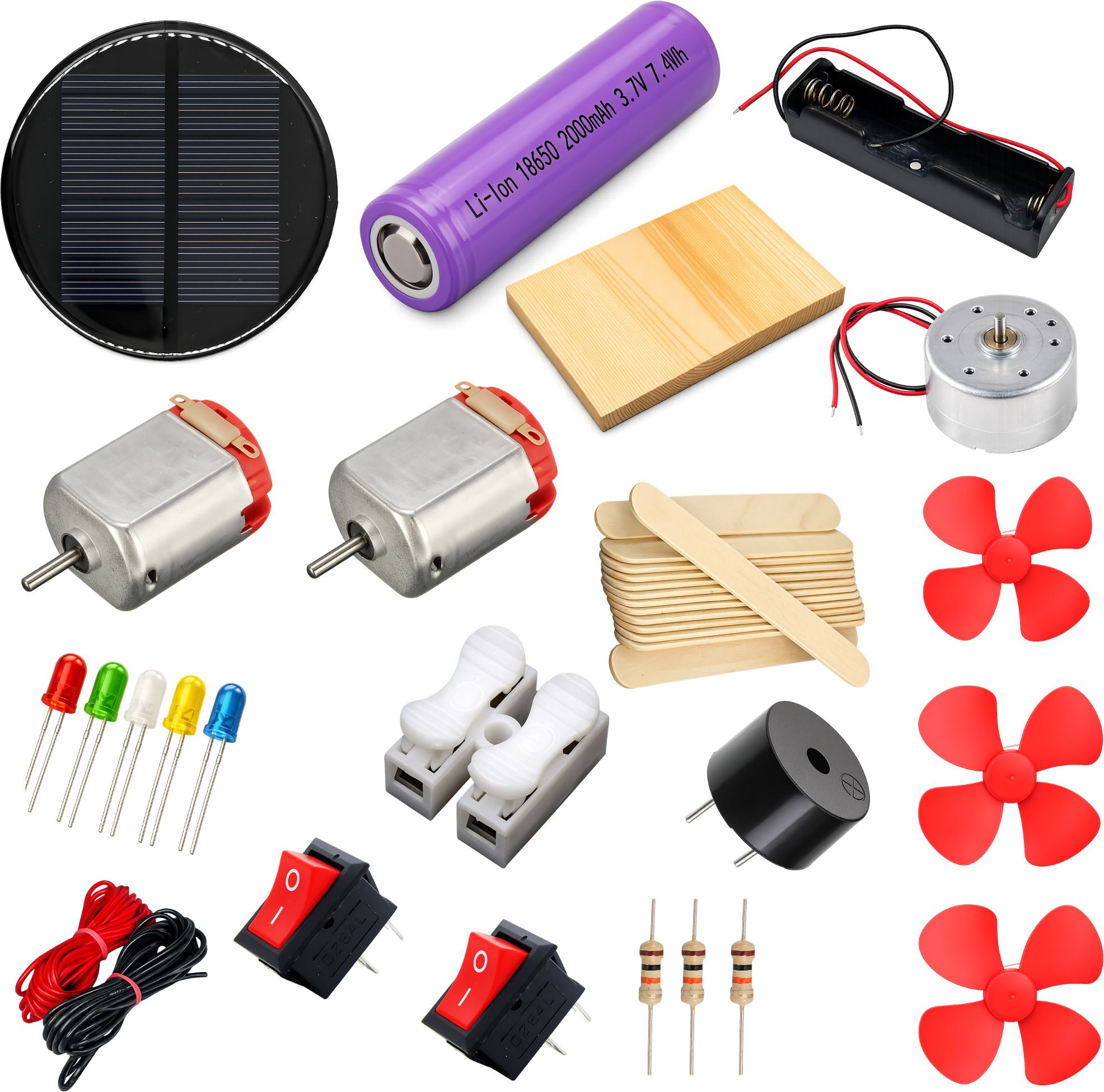25 Items Solar Energy Science Kit | Build 30+ Solar & Battery Powered Projects Educational Electronic Hobby Kit-image-34