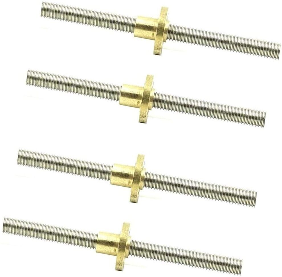 4Pcs 800mm SS304 Rod M5 5mm OD+M5 nut 0.8mm Pitch T Nut Flange Automotive Electronic Hobby Kit-image-0
