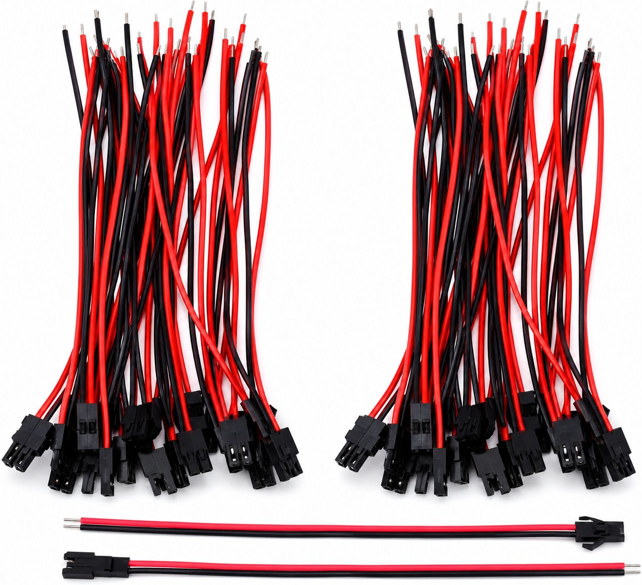 2 Pin 22 AWG Male Female Wire Connector (Red, Black, 20 Pair) Electronic Components Electronic Hobby Kit-image-10