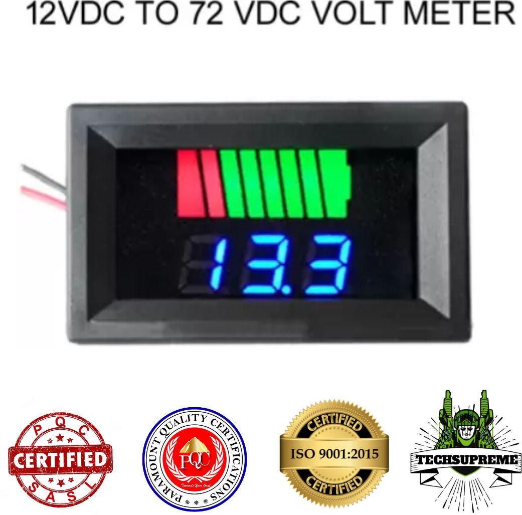 techsupreme 12V Charge Level Indicator 12V-72V Lithium Battery Capacity LED DisplayMeter Meter Electronic Hobby Kit-picture-30