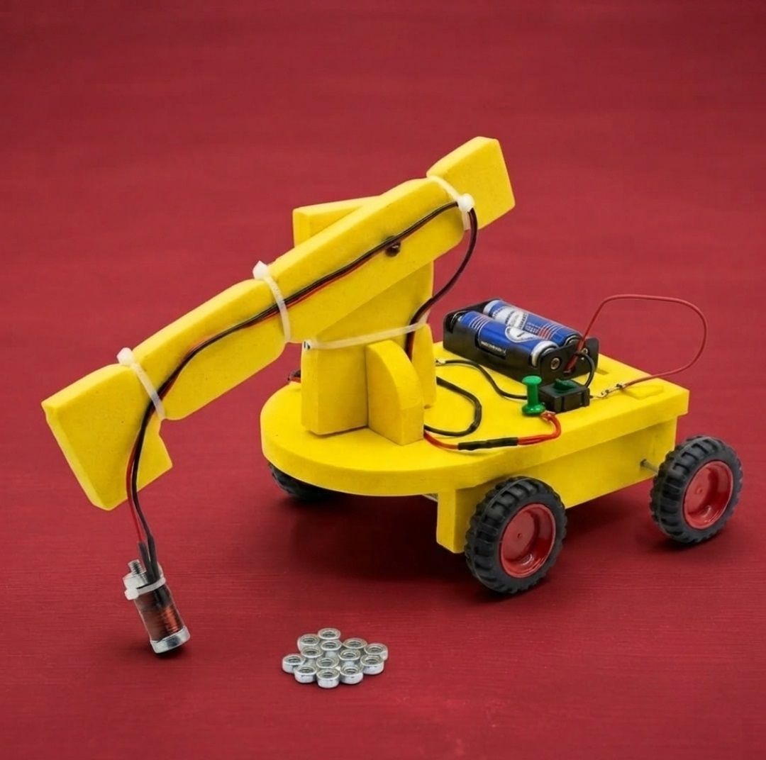 erhindia Electromagnetic Crane Science Experiment Working Model DIY STEM Project Kit Educational Electronic Hobby Kit-picture-14