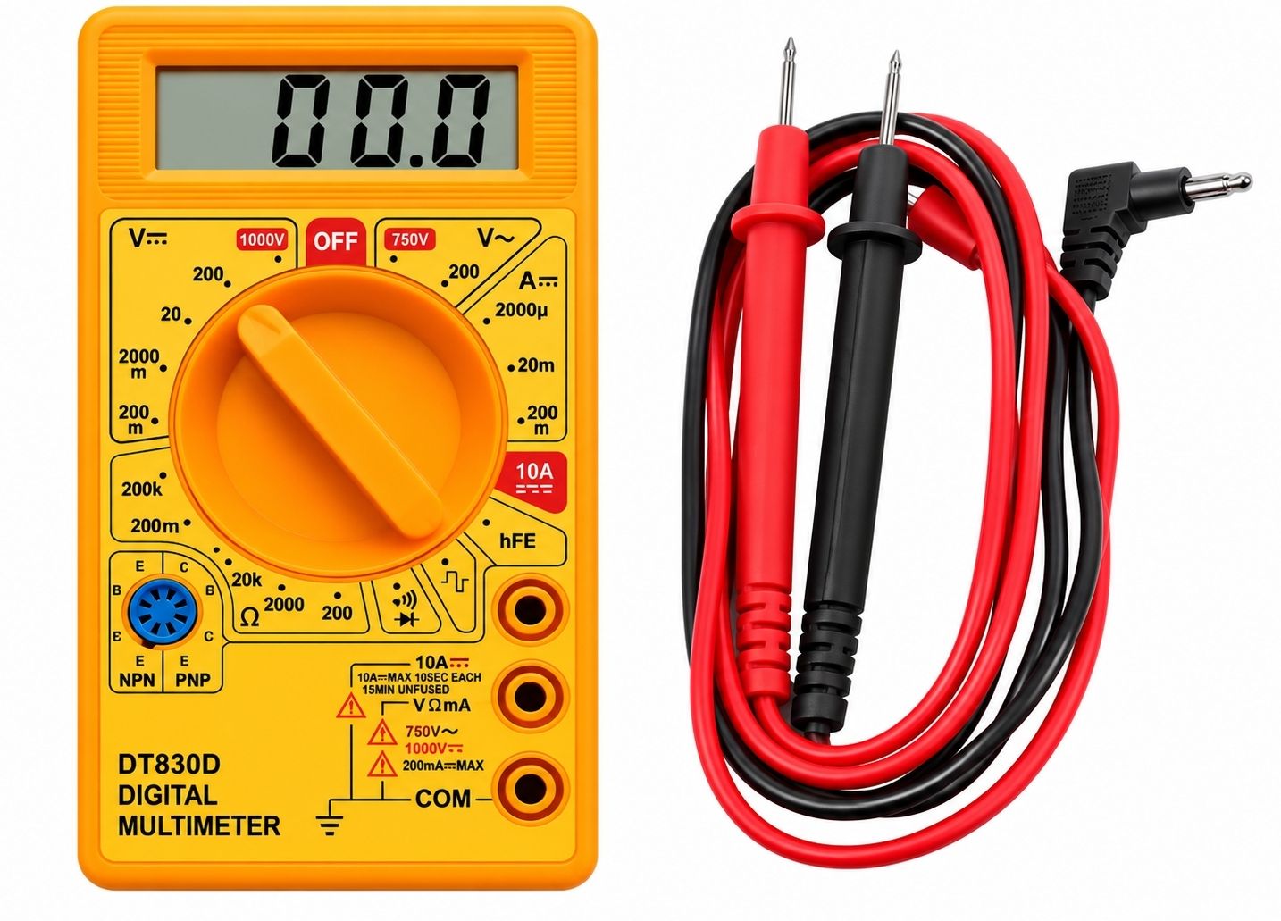 DT830D Digital Multimeter Tester with LCD Display, Electronic Components Electronic Hobby Kit-image-4
