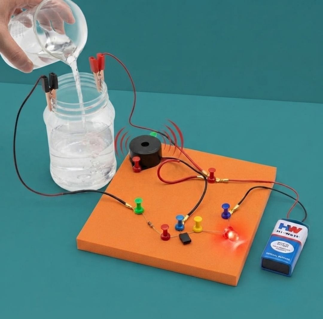 erhindia DIY Water Overflow Alarm Science Project Working Model STEM Kit for Students Electronic Components Electronic Hobby Kit-picture-17