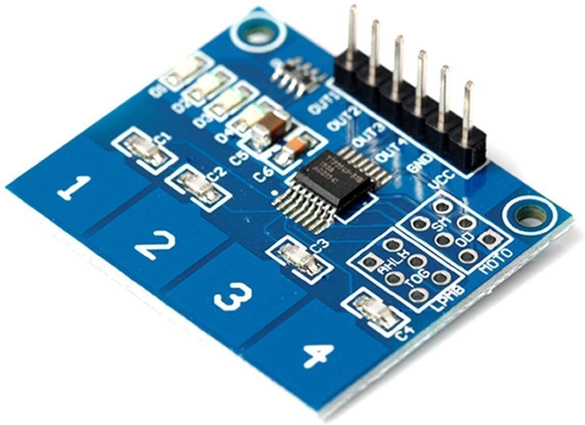khyrud TTP224 4 Channel Capacitive Touch Sensor Module Digital Touch Switch Board Electronic Components Electronic Hobby Kit-picture-13