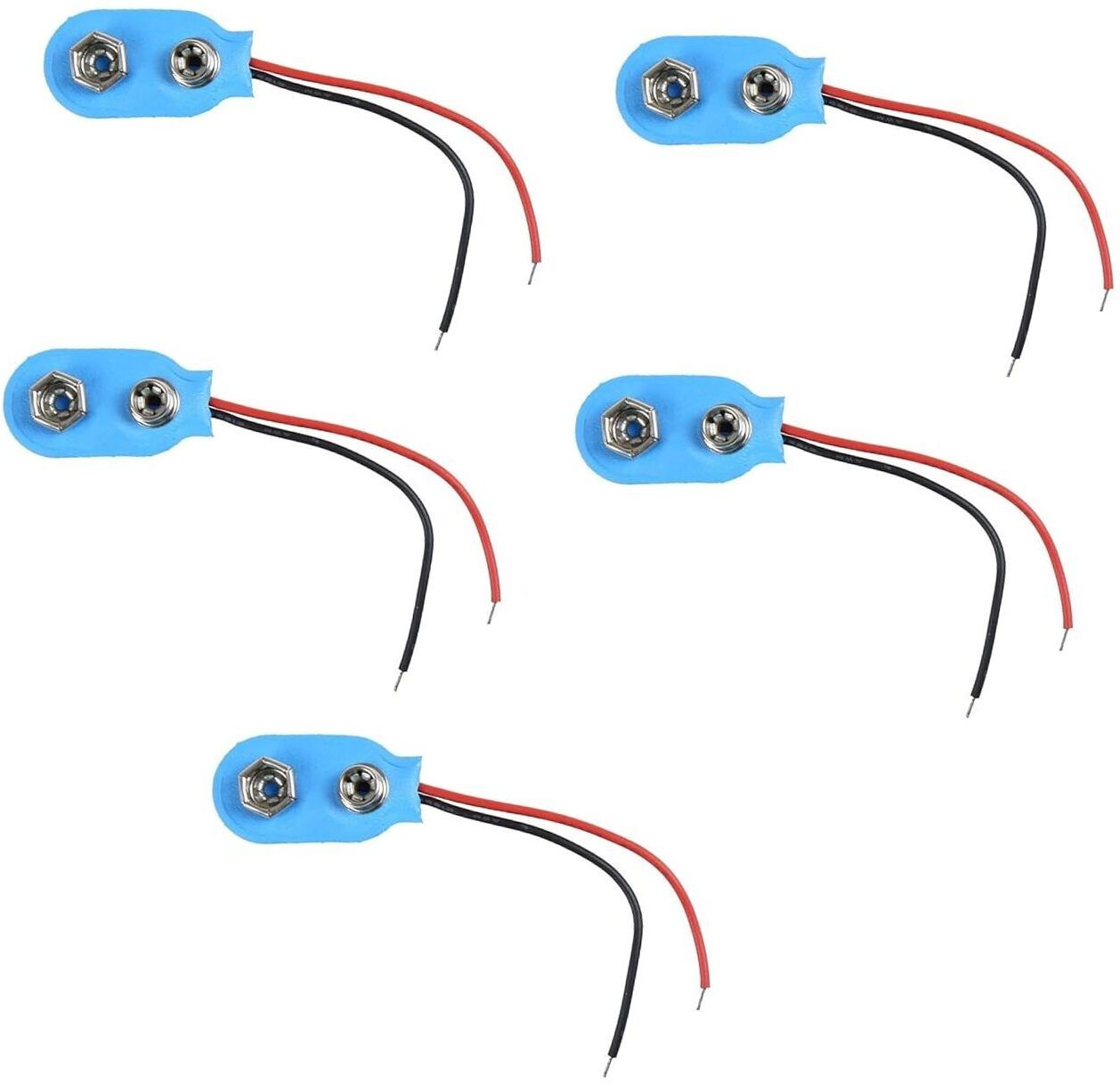 5pcs 9V 9volt Battery Holder Clip Snap On Connector Cable Lead Blue Automotive Electronic Hobby Kit-image-17