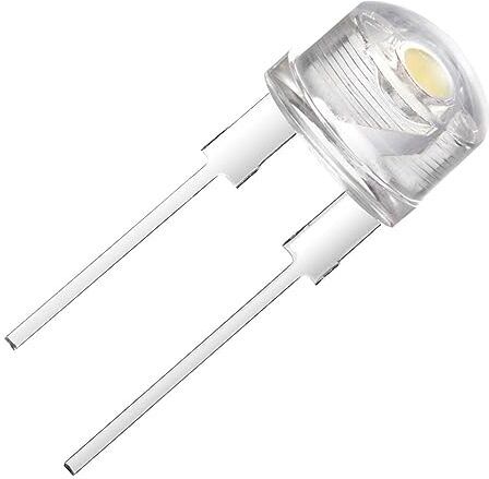 50 pcs 8mm White LED Diode Lights (Straw Hat Clear Transparent DC 3V 250mA) Fiber Optic Electronic Hobby Kit-image-37