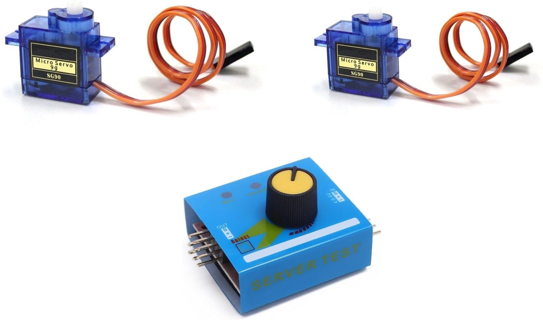 SG90 Micro Servo Motor (Pack of 2) with Servo Tester Module for Arduino Electronic Components Electronic Hobby Kit-image-25
