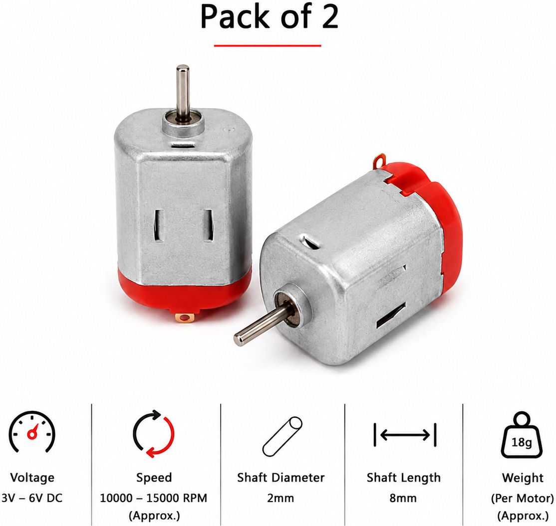 circuitcraft 130 DC Toy Motor 3V-6V High Speed Mini Electric Motor Pack of 2 Electronic Components Electronic Hobby Kit-picture-36