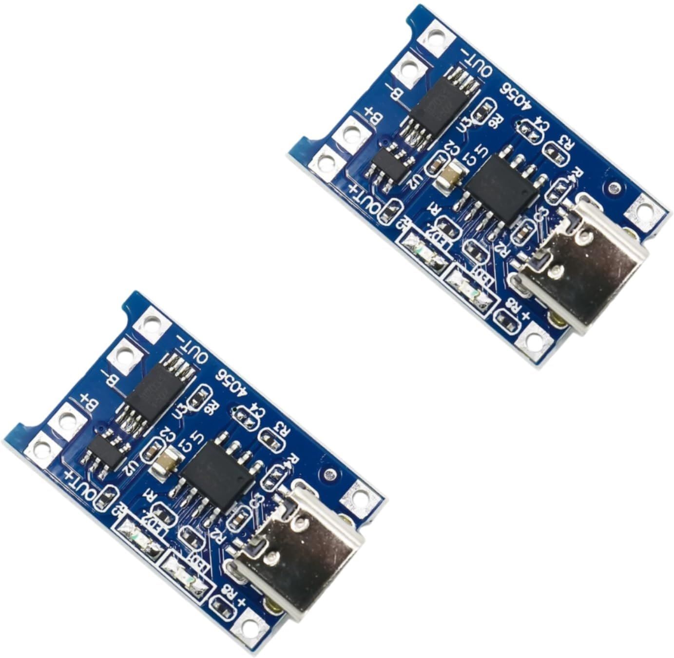 indous 2PCS TP4056 Type-C 1A 18650 Li-ion /LiPo Battery Charger Module with Protection Power Supply Electronic Hobby Kit-picture-14