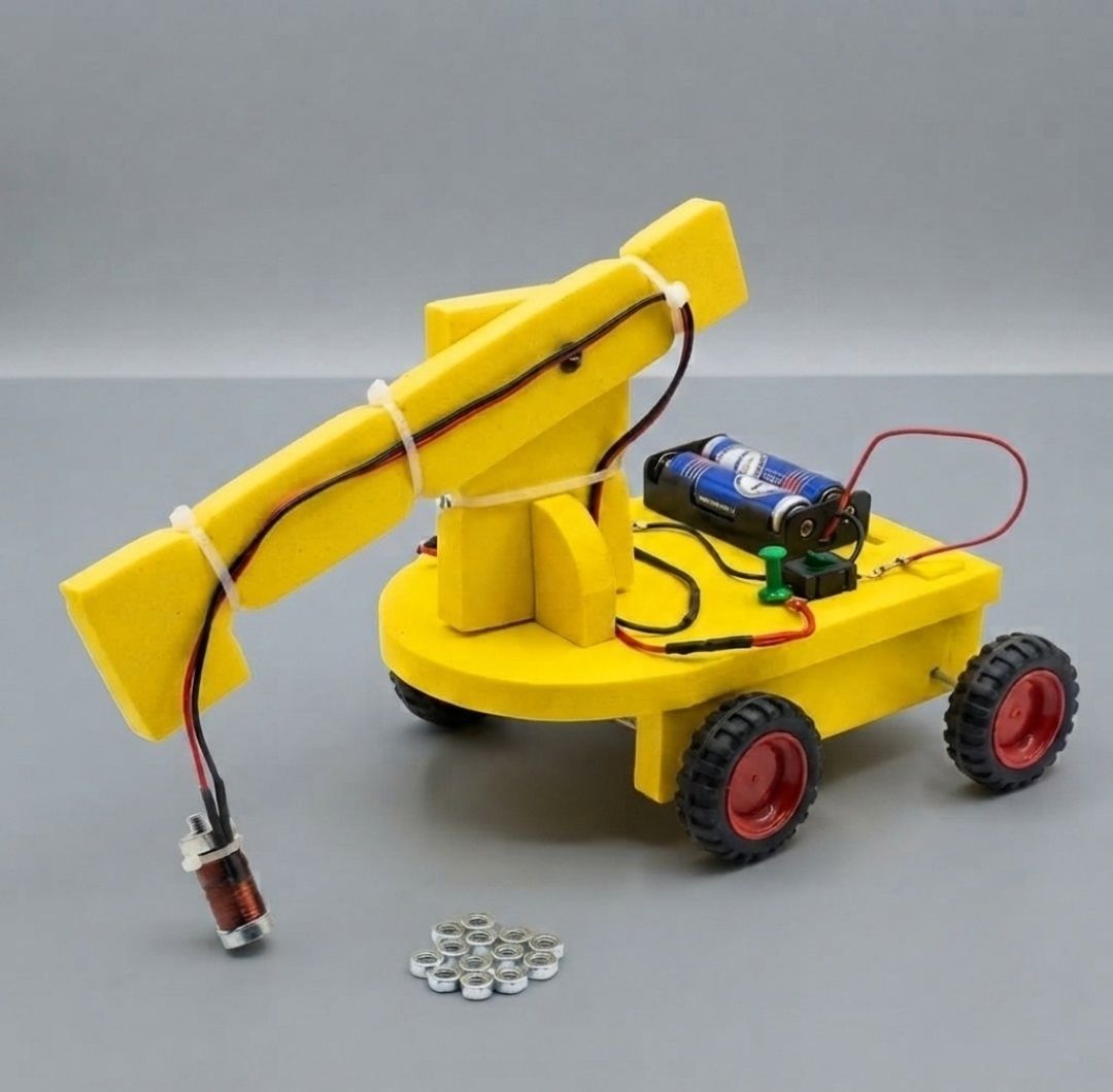 erhindia Electromagnetic Crane STEM Experiment DIY Science Project Working Model Kit Educational Electronic Hobby Kit-picture-12