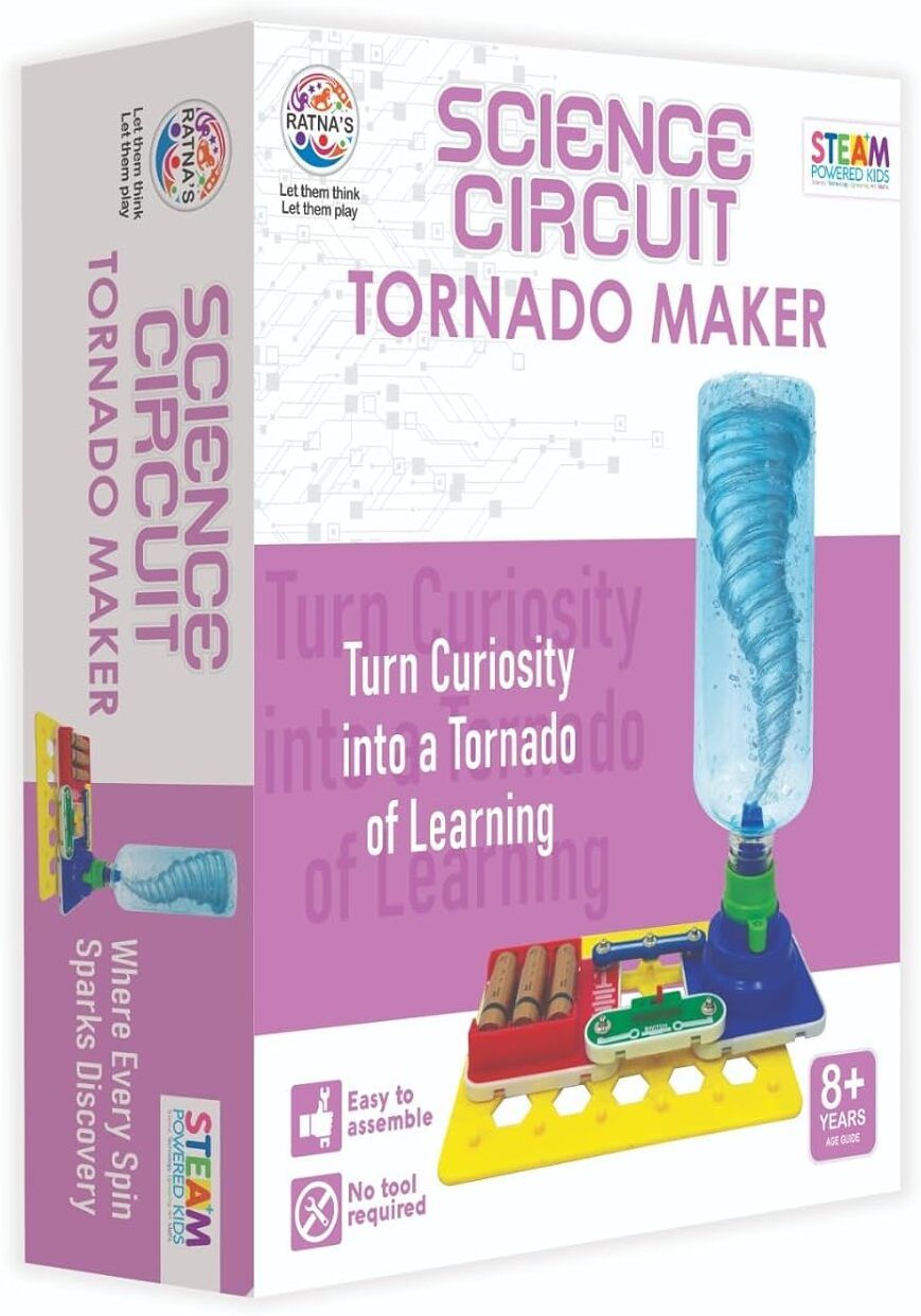 ratnas Ratna's Science Circuit Tornado Maker STEAM Kit, DIY Science Experiment Kit Educational Electronic Hobby Kit-picture-33