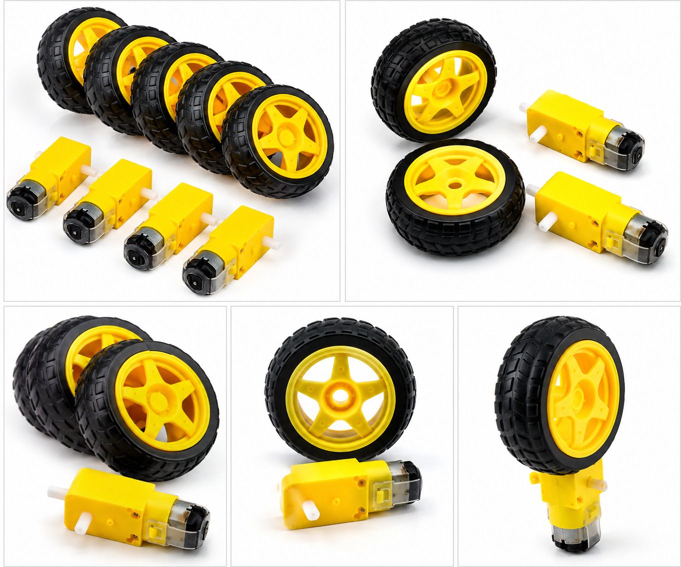 DC Gear Motor with BO Wheels Pack of 4 Dual Shaft for Arduino Robot Car DIY Kit Educational Electronic Hobby Kit-image-29