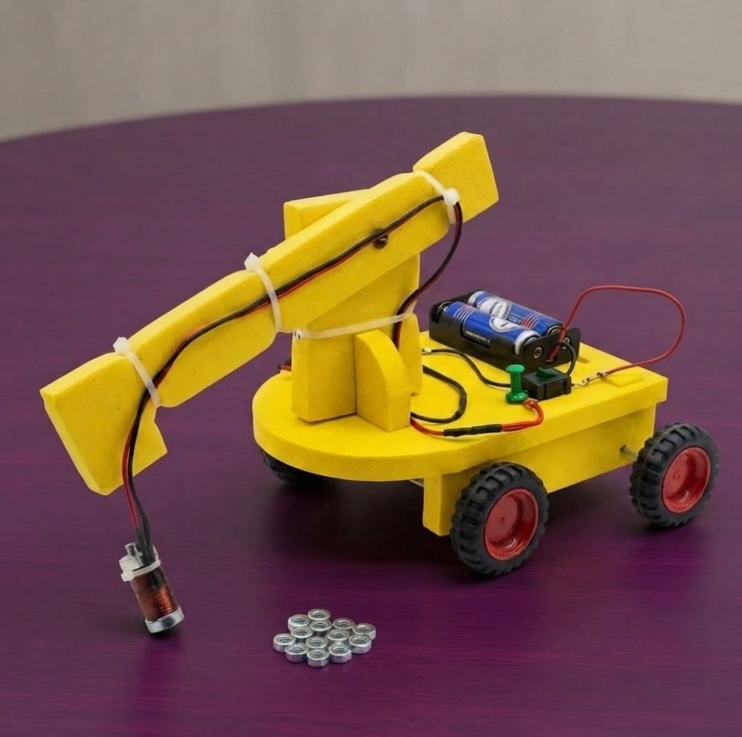 erhindia Electromagnetic Crane Experiment STEM Science Project DIY Working Model Kit Educational Electronic Hobby Kit-picture-10