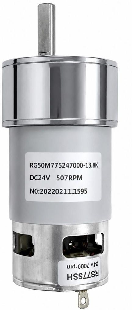 DC 24V Geared Motor with 507 RPM base motor 775 Electronic Components Electronic Hobby Kit-image-4