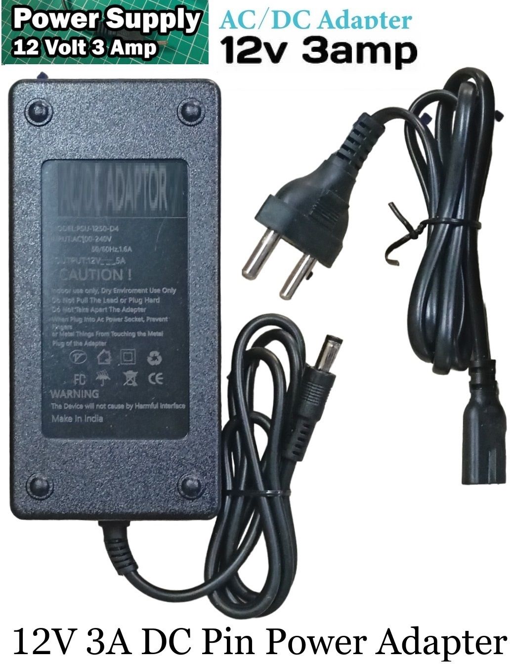 BALRAMA 12 Volt 3 Amp DC Adaptor SMPS Power Supply AC to DC Converter 12V 3A Charger 36 Watts PSU-picture-43