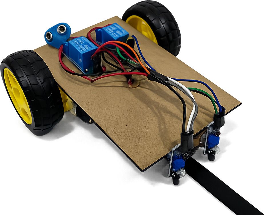 DIY Line Follower Robot Project Kit for School and College Educational Electronic Hobby Kit-image-9