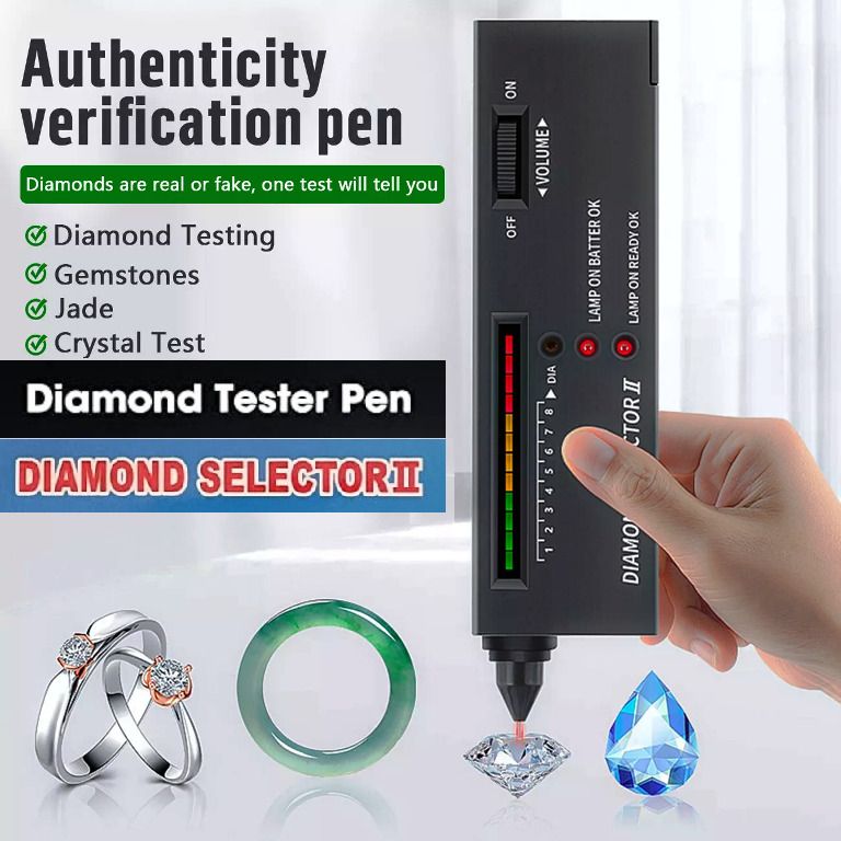 BALRAMA Diamond Selector II for Detecting Fake Diamond Jewelry Tester Gemstone Meter Pen Combo Set Designed for Gaming-image-5