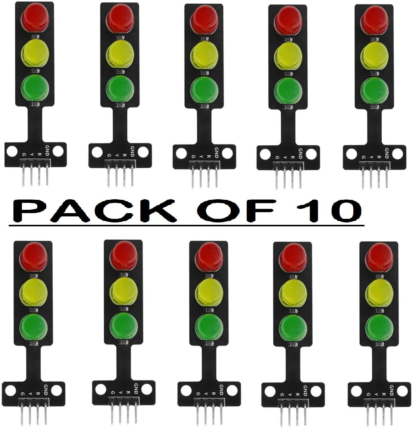 eastra PACK OF 10 Traffic Light Display Module LED Traffic Light Module LED Module Electronic Hobby Kit-picture-21