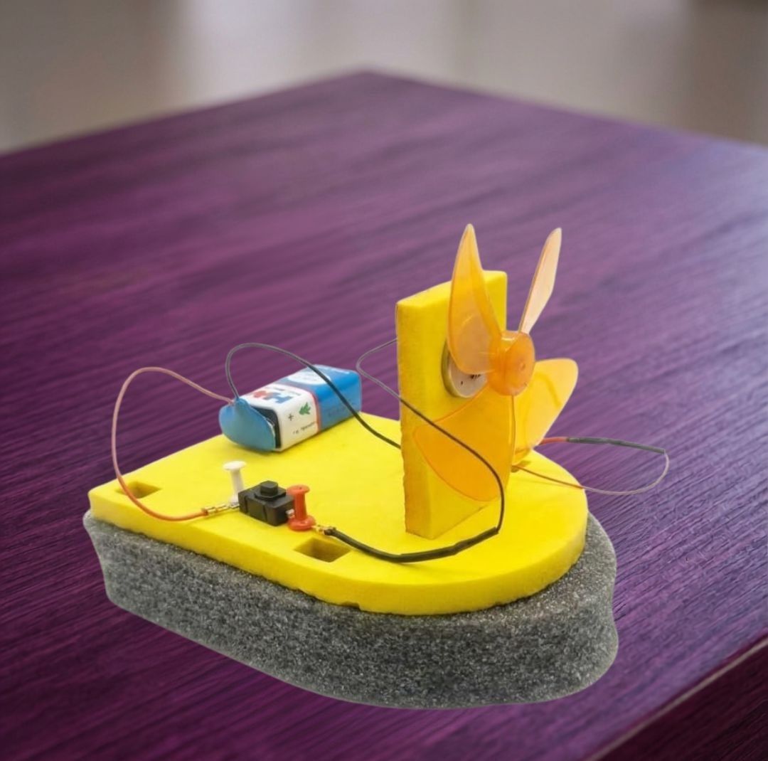 erhindia DIY Wind Powered Boat Educational Working Model STEM Project for Students Educational Electronic Hobby Kit-picture-49