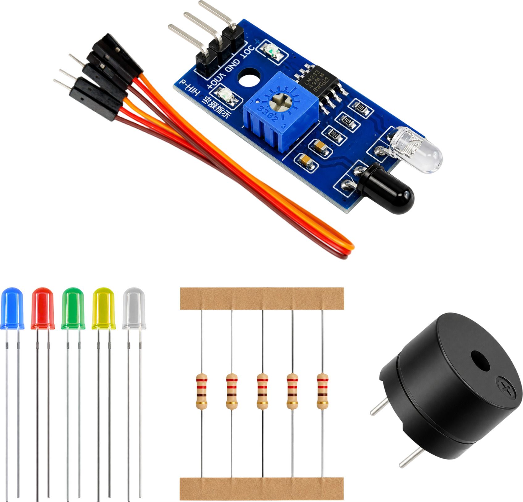IR Proximity Sensor Module & Buzzer Electronic Components Electronic Hobby Kit-image-42