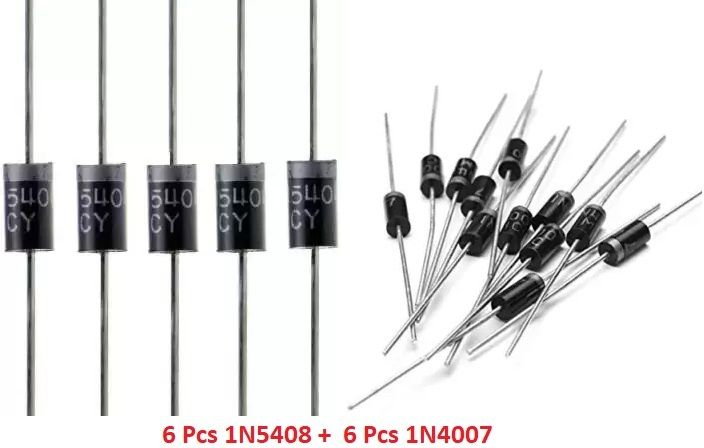 12pcscombo(6pcs 1n5408,6pcs 1n4007)diodebuyoriginalonlyfromamazetrade Electronic Components Electronic Hobby Kit-image-9