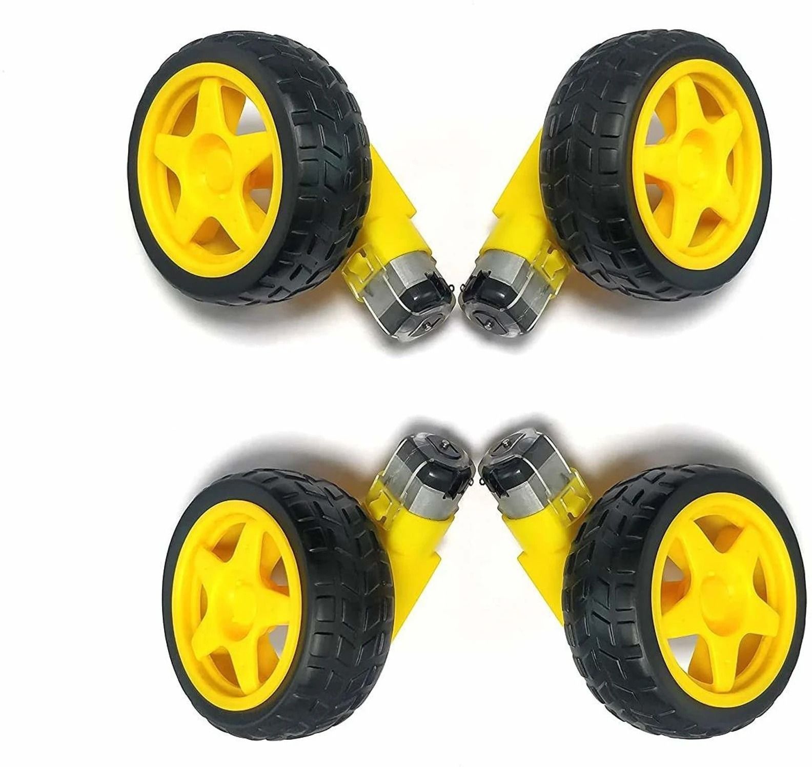 DC Dual Shaft BO Motor with 4 Wheels Pack for STEM Robot DIY Hobby Projects Educational Electronic Hobby Kit-image-23