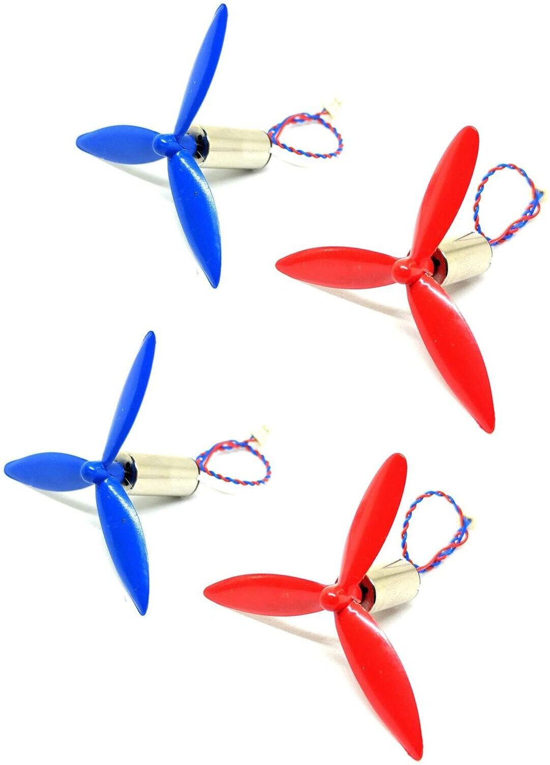Metal 4Pcs Dc 3.7V 816 8X16Mm Motor With 50Mm 3Blade Propeller Speed Mini Rc Toy Automotive Electronic Hobby Kit-image-1