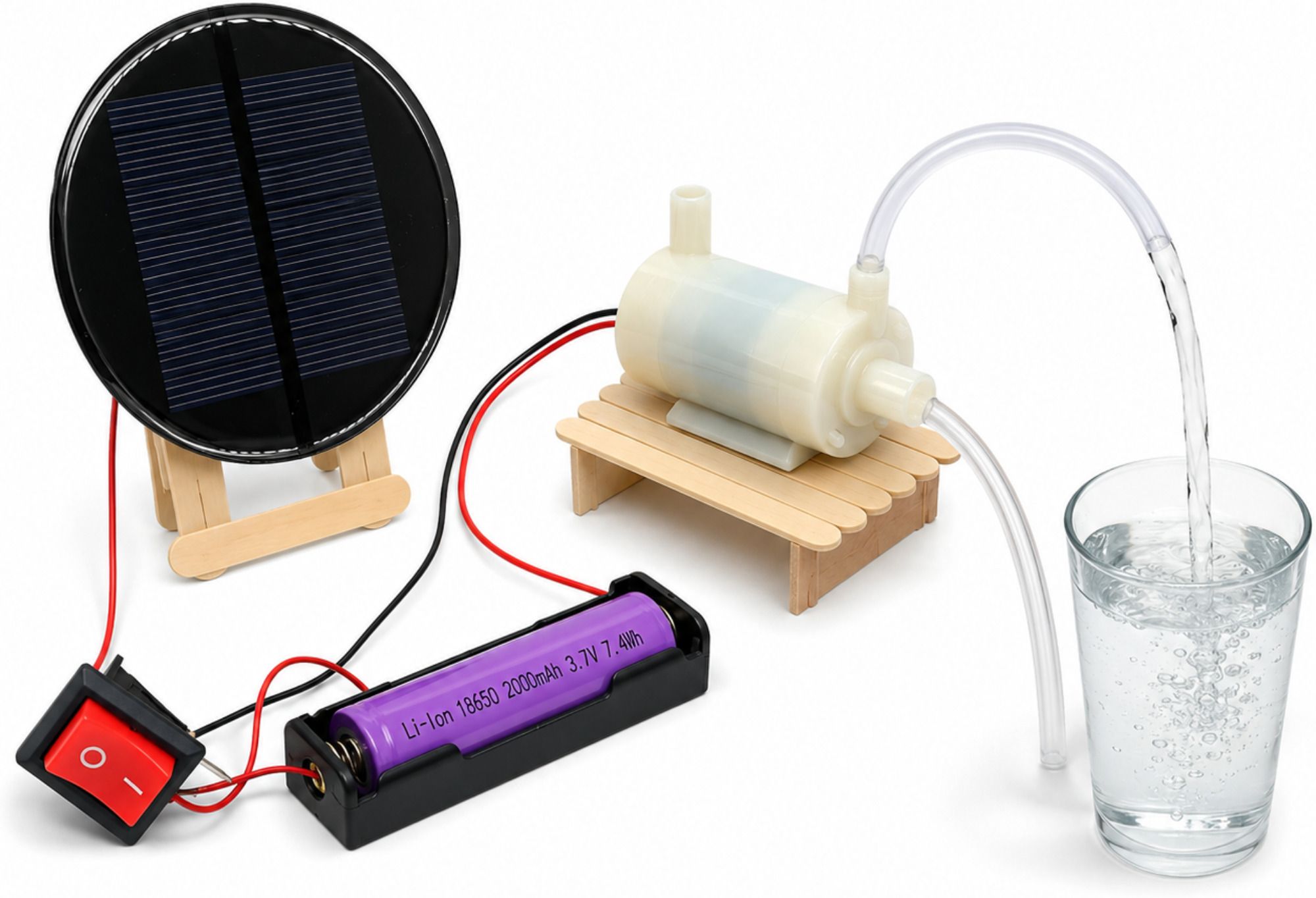 Solar Powered Water Pump DIY Kit Educational Electronic Hobby Kit-image-17