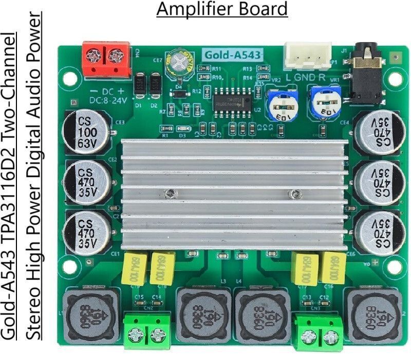 keshav dp Gold-A543 12-26V 120W Dual Channel Amplifier BoardKT Power Supply Electronic Hobby Kit-picture-46