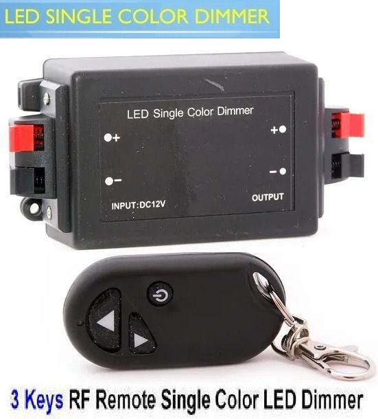 RF Wireless Remote DC 12V 24V 8A Adjustable Dimmer Switch Control LED Driver Power Supply 8 A Rotary Dimmer