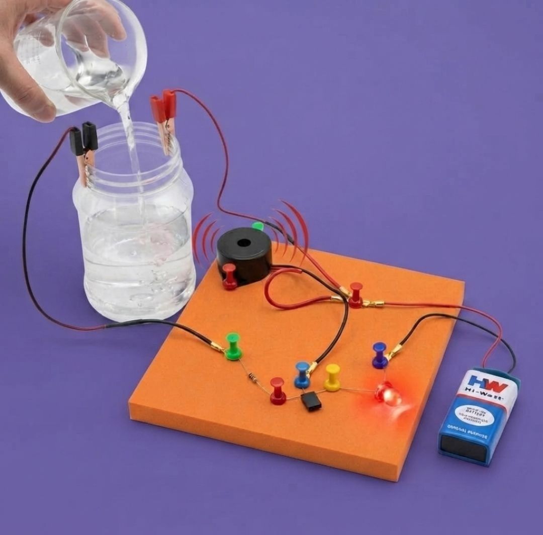 Water Overflow Alarm DIY Electronics Science Project Working Model STEM Kit Electronic Components Electronic Hobby Kit-image-34