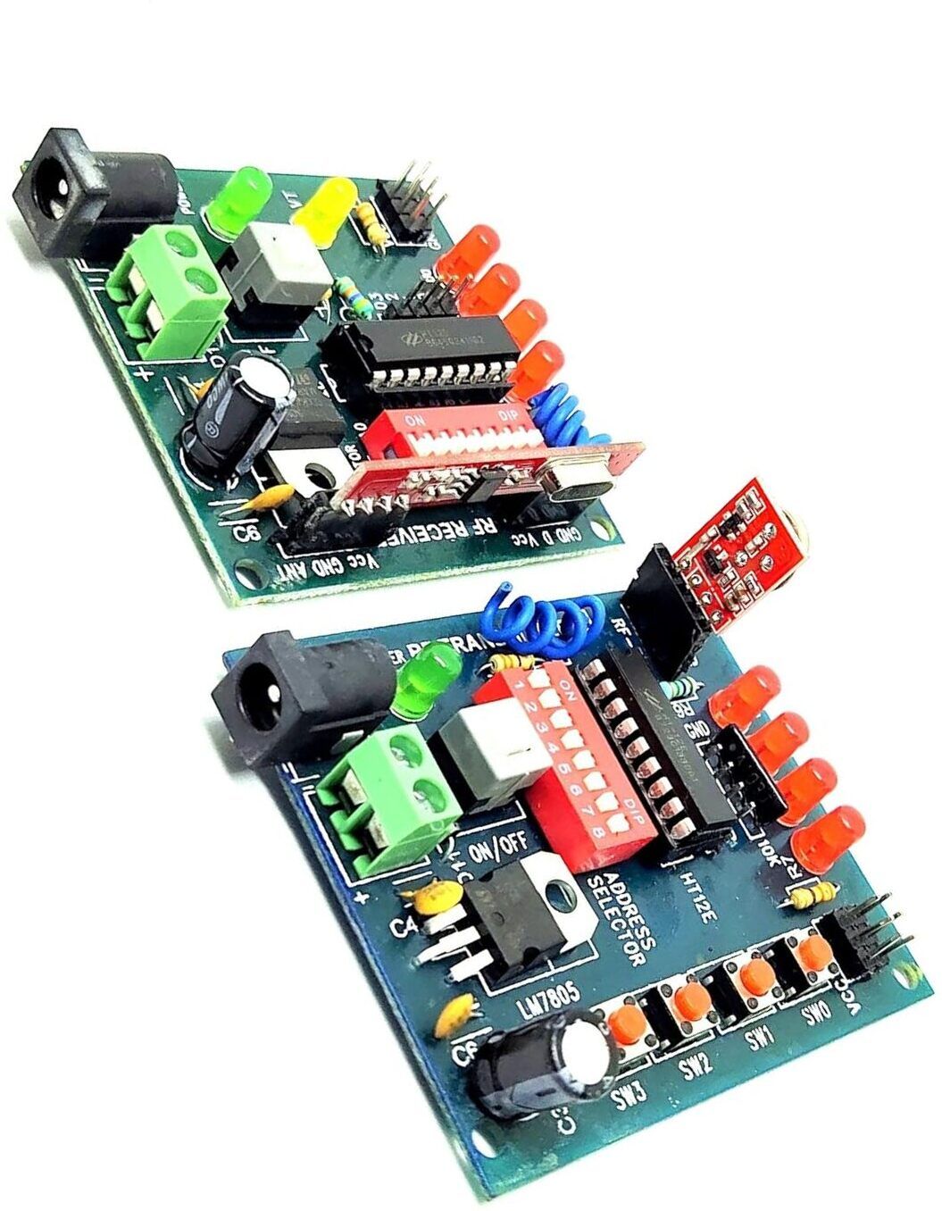 inventosales 433Mhz Wireless RFTransmitter Receiver Board With HT12D HT12E upto 100 mtr range Automotive Electronic Hobby Kit-picture-14