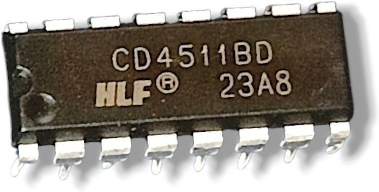 (PACK OF 1) CD4511BD BCD-to-7-Segment Decoder/Driver IC Electronic Components Electronic Hobby Kit-image-7