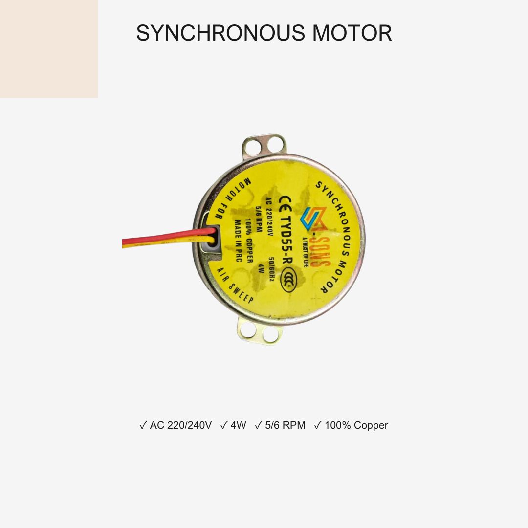Synchronous 5RPM Motor 220-240V Egg Incubator Air Cooler Swing Copper 4W 50Hz Automotive Electronic Hobby Kit-image-7