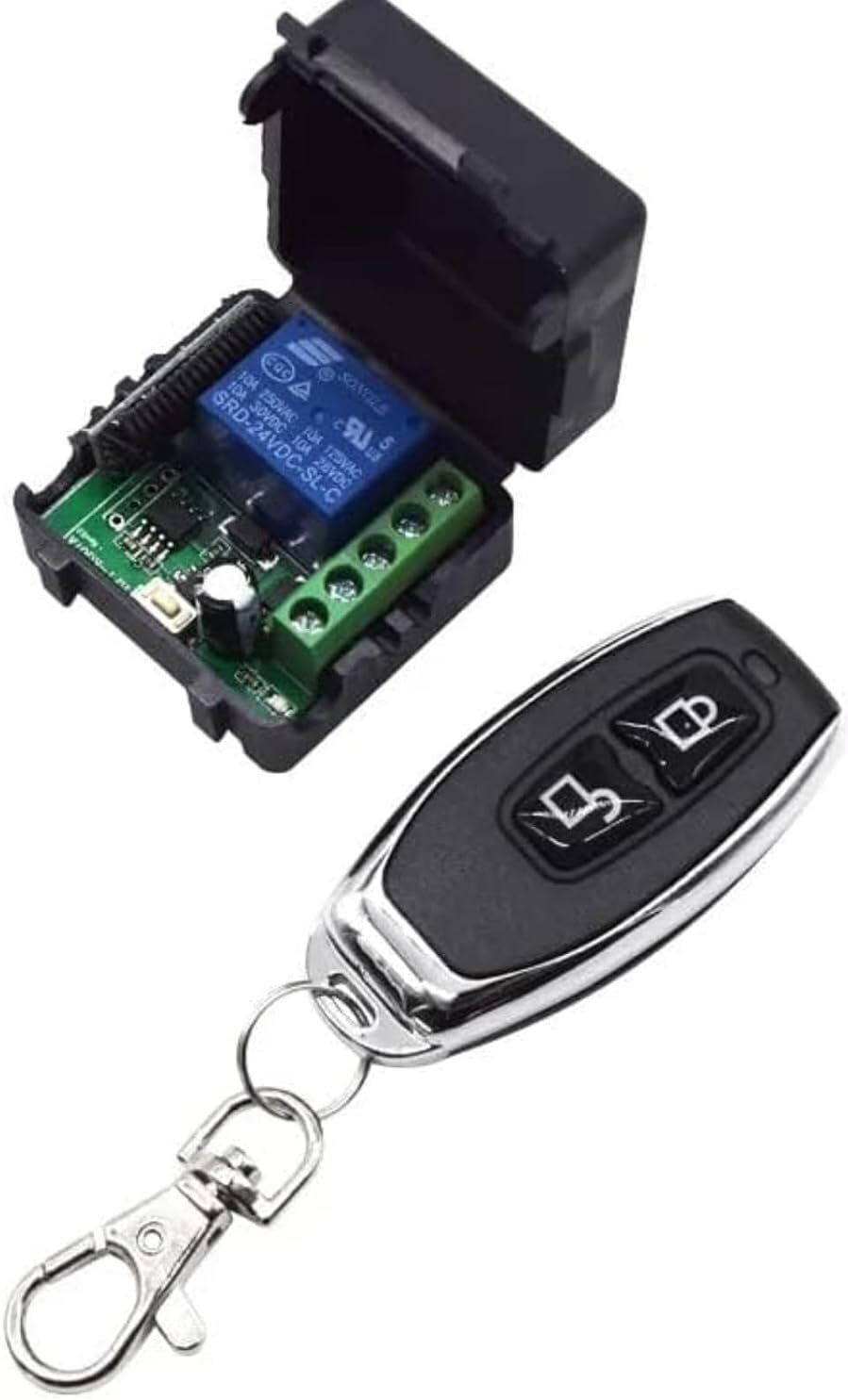 433MHz Wireless RF Remote Control Switch DC 12V 1CH Relay Module with Remote Electronic Components Electronic Hobby Kit-image-1